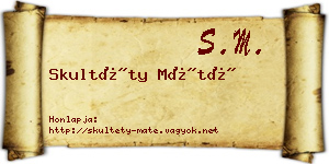 Skultéty Máté névjegykártya