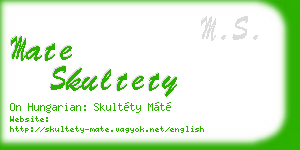 mate skultety business card